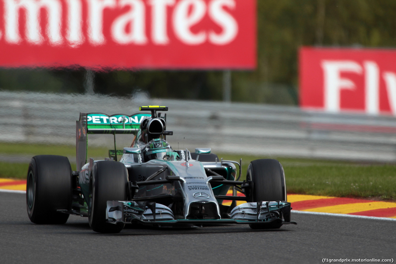 GP BELGIO, 22.08.2014- Prove Libere 1, Nico Rosberg (GER) Mercedes AMG F1 W05