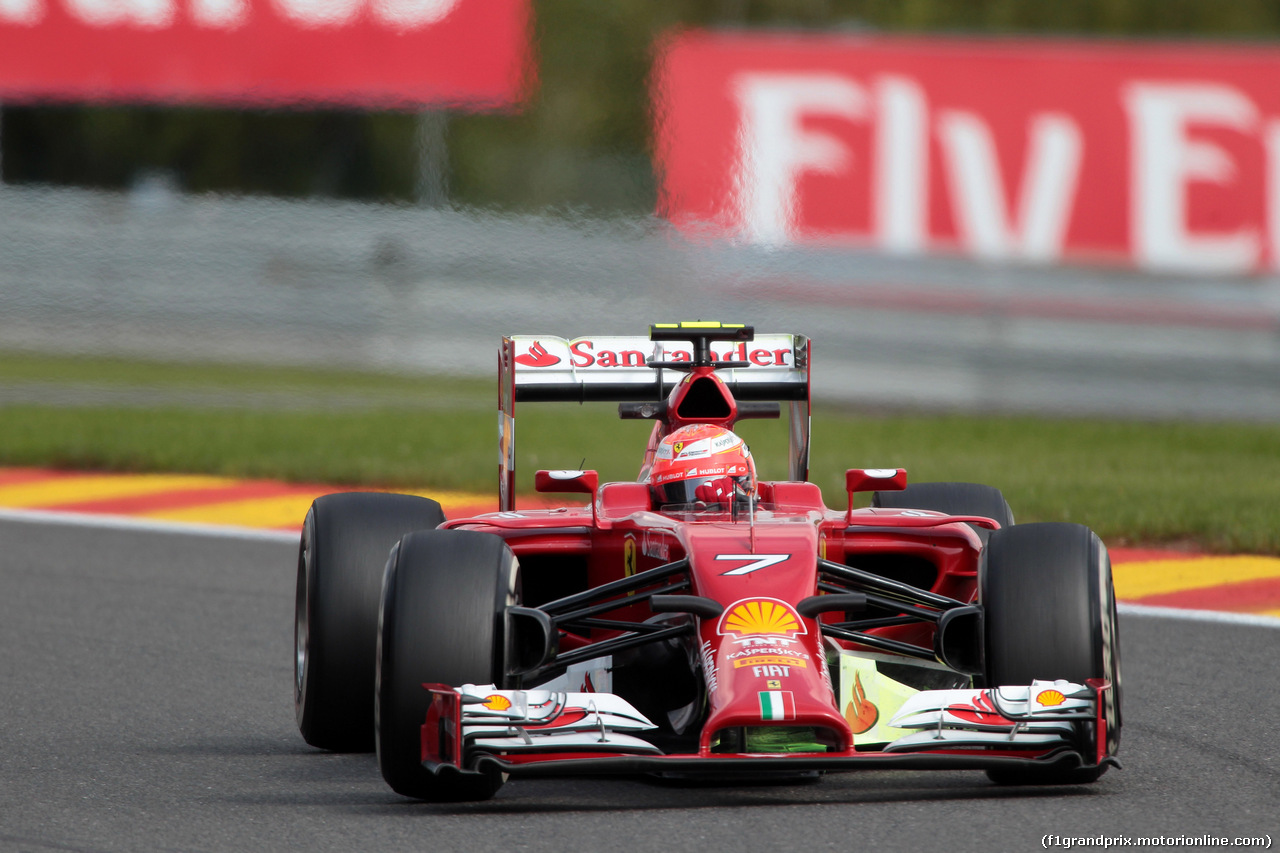 GP BELGIO, 22.08.2014- Prove Libere 1, Kimi Raikkonen (FIN) Ferrari F14-T