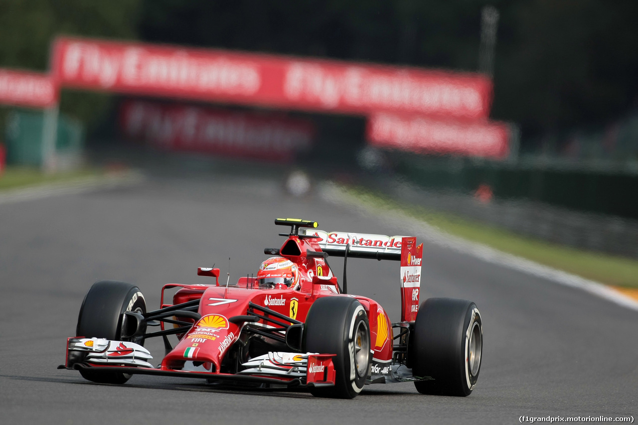 GP BELGIO, 22.08.2014- Prove Libere 1, Kimi Raikkonen (FIN) Ferrari F14-T