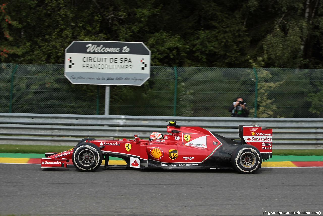GP BELGIO, 22.08.2014- Prove Libere 1, Kimi Raikkonen (FIN) Ferrari F14-T