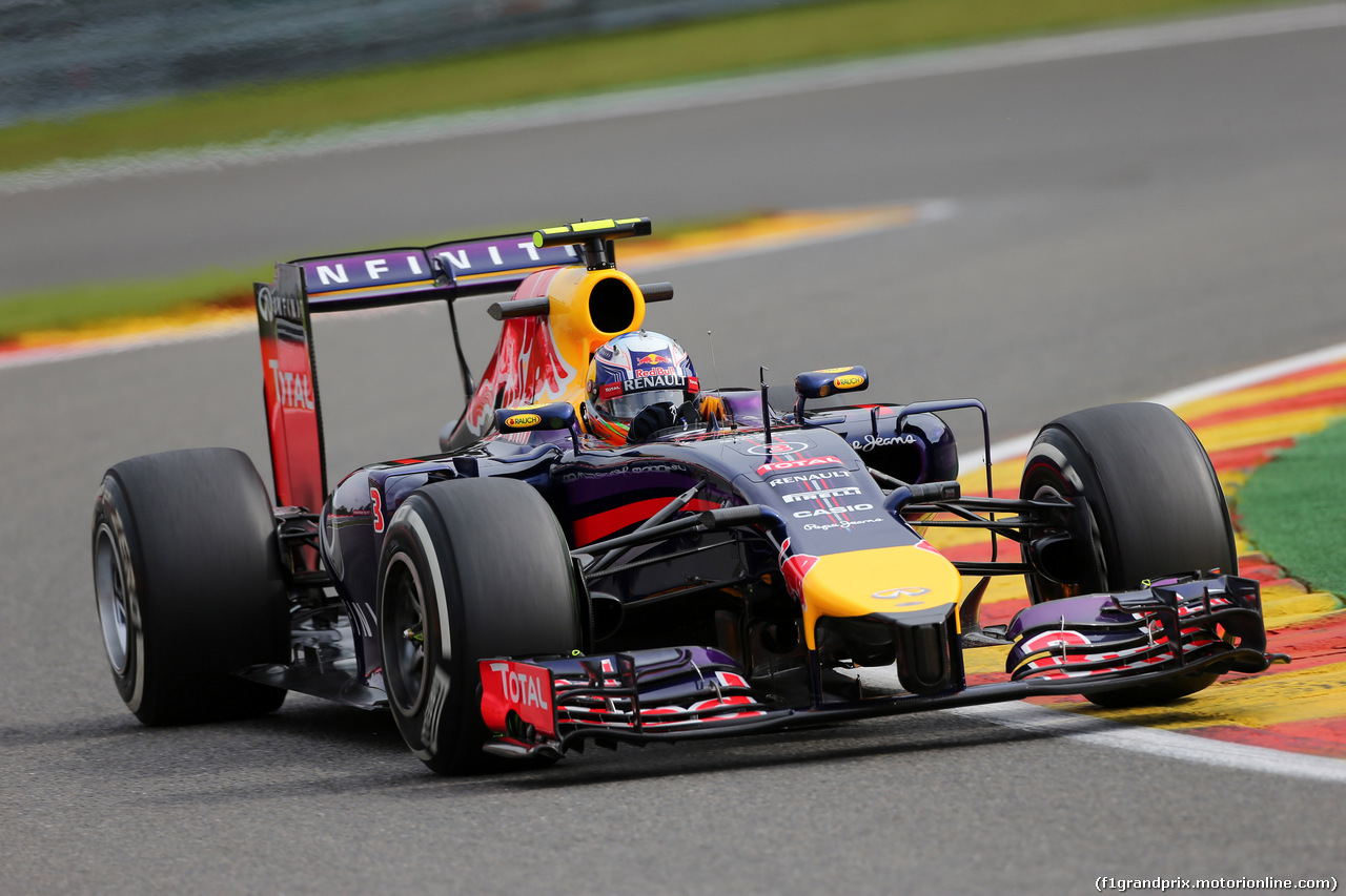 GP BELGIO, 22.08.2014- Prove Libere 1, Daniel Ricciardo (AUS) Red Bull Racing RB10