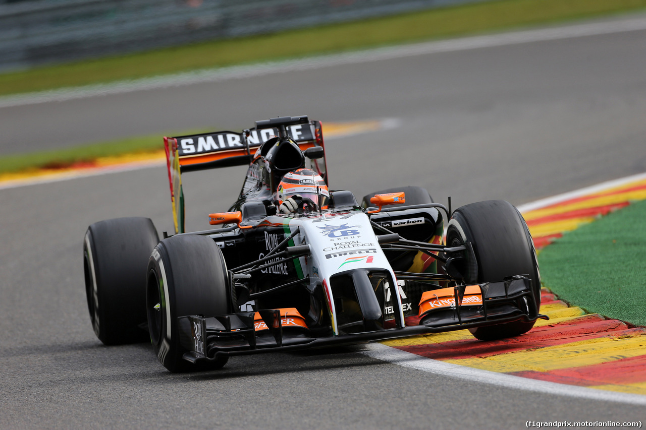 GP BELGIO, 22.08.2014- Prove Libere 1, Nico Hulkenberg (GER) Sahara Force India F1 VJM07