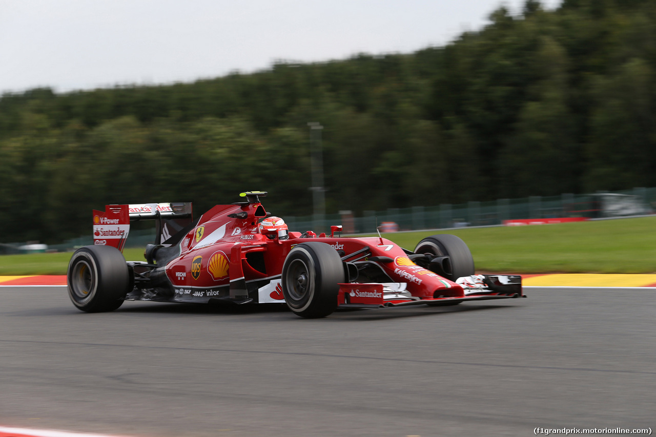 GP BELGIO, 22.08.2014- Prove Libere 1, Kimi Raikkonen (FIN) Ferrari F14-T