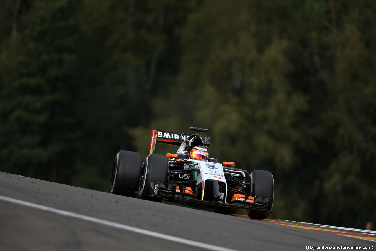 GP BELGIO, 22.08.2014- Prove Libere 2, Nico Hulkenberg (GER) Sahara Force India F1 VJM07