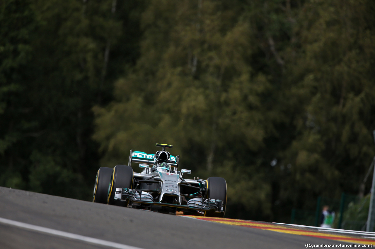 GP BELGIO, 22.08.2014- Prove Libere 2, Nico Rosberg (GER) Mercedes AMG F1 W05