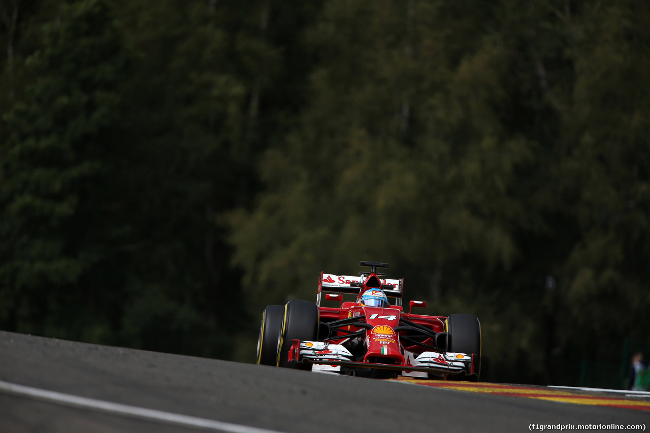 GP BELGIO, 22.08.2014- Prove Libere 2, Fernando Alonso (ESP) Ferrari F14-T