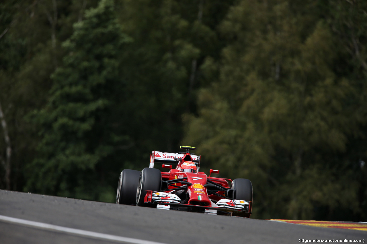 GP BELGIO, 22.08.2014- Prove Libere 2, Kimi Raikkonen (FIN) Ferrari F14-T