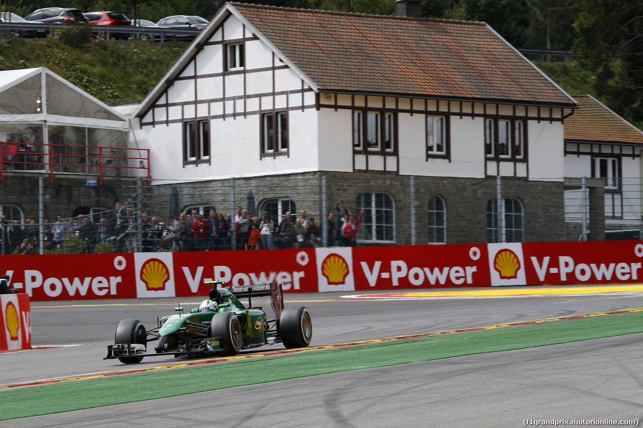 GP BELGIO, 22.08.2014- Prove Libere 2, Marcus Ericsson (SUE) Caterham F1 Team CT-04