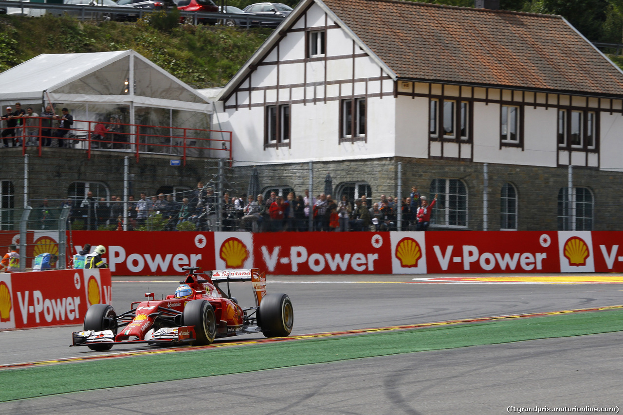 GP BELGIO, 22.08.2014- Prove Libere 2, Fernando Alonso (ESP) Ferrari F14-T