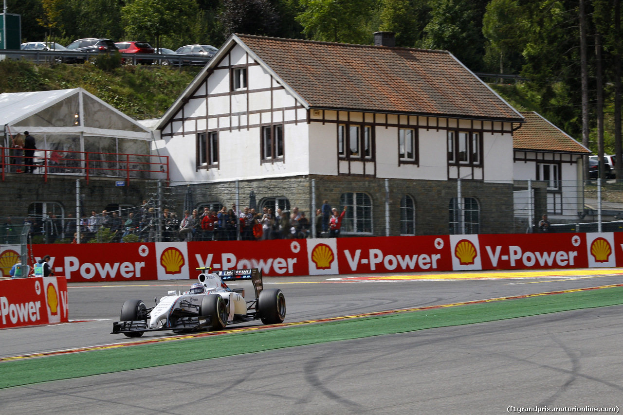 GP BELGIO, 22.08.2014- Prove Libere 2, Valtteri Bottas (FIN) Williams F1 Team FW36