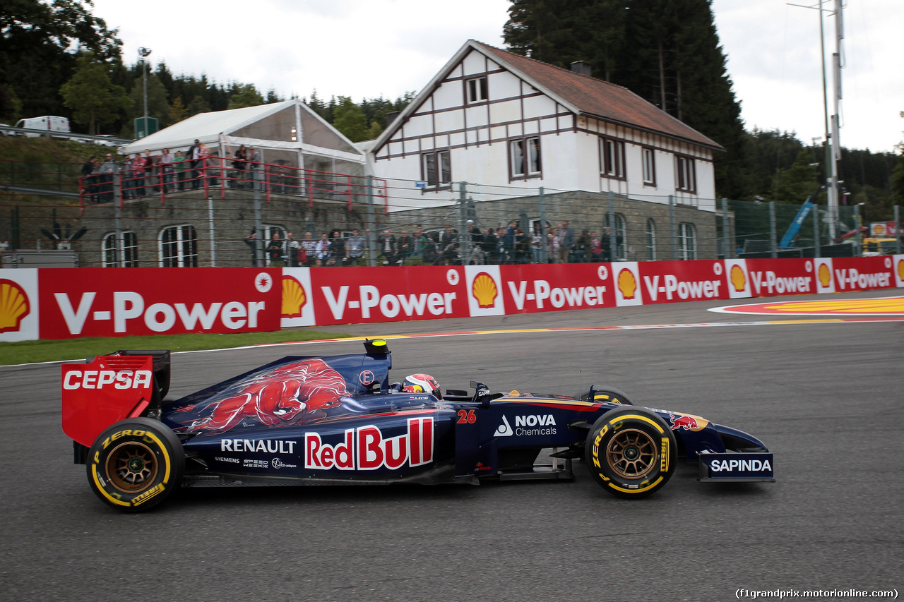 GP BELGIO, 22.08.2014- Prove Libere 2, Daniil Kvyat (RUS) Scuderia Toro Rosso STR9