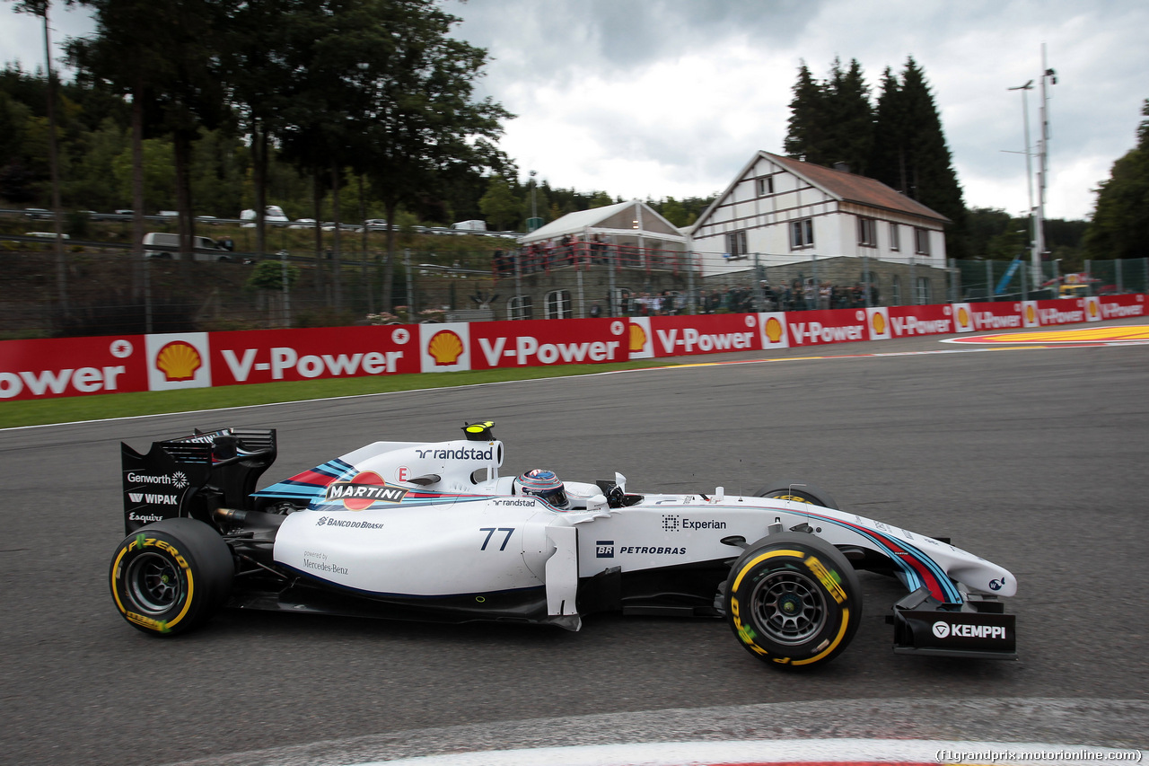 GP BELGIO, 22.08.2014- Prove Libere 2, Valtteri Bottas (FIN) Williams F1 Team FW36