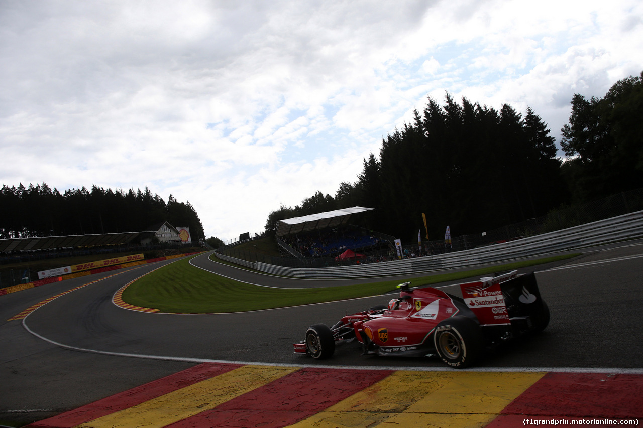 GP BELGIO, 22.08.2014- Prove Libere 2, Kimi Raikkonen (FIN) Ferrari F14-T