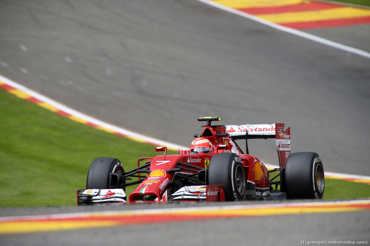 GP BELGIO, 22.08.2014- Prove Libere 2, Kimi Raikkonen (FIN) Ferrari F14-T