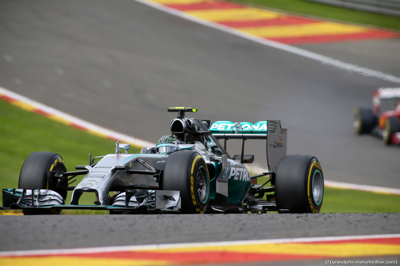 GP BELGIO, 22.08.2014- Prove Libere 2, Nico Rosberg (GER) Mercedes AMG F1 W05