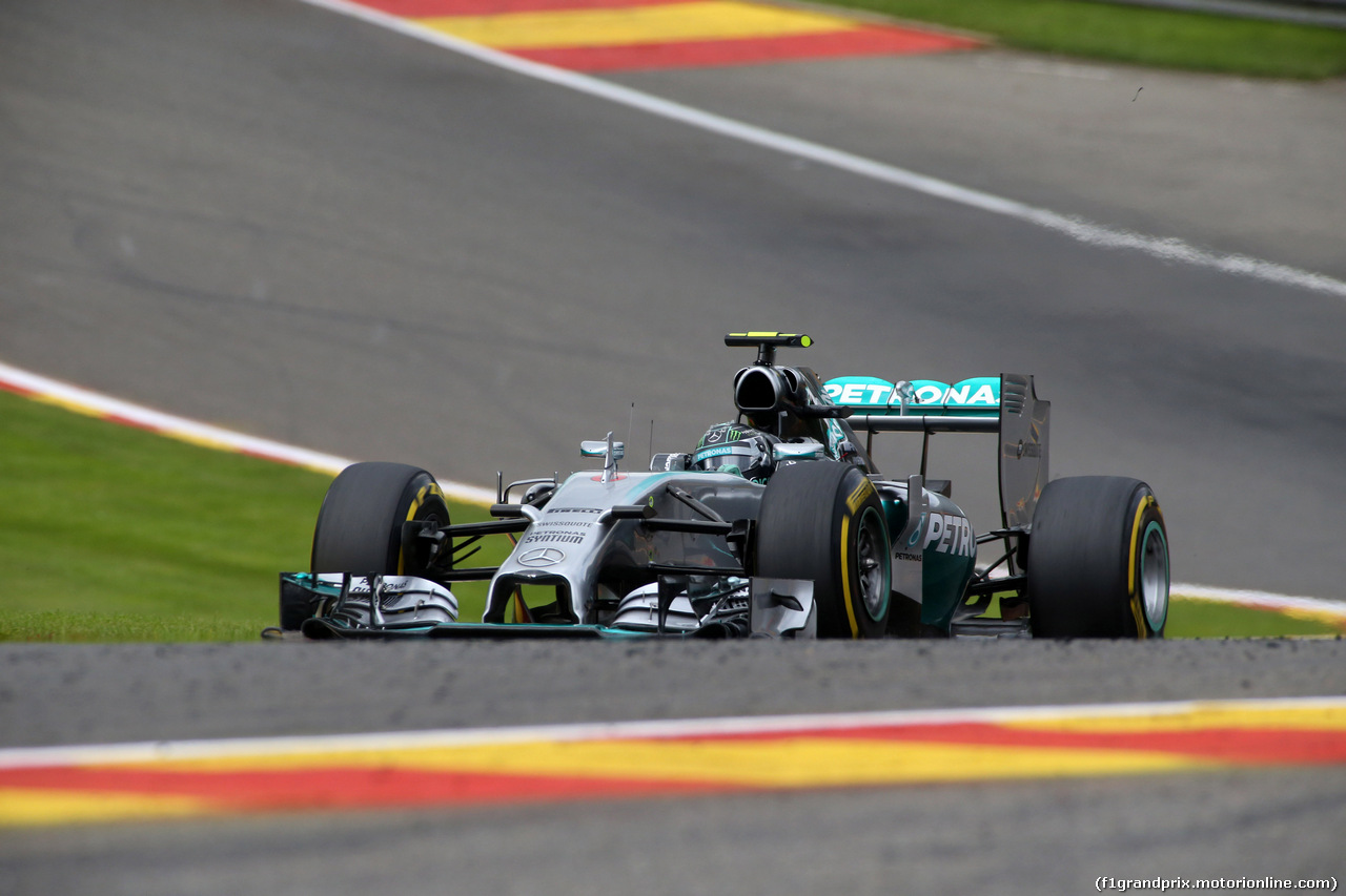 GP BELGIO, 22.08.2014- Prove Libere 2, Nico Rosberg (GER) Mercedes AMG F1 W05