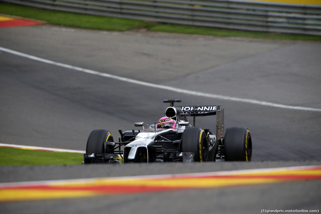 GP BELGIO, 22.08.2014- Prove Libere 2, Jenson Button (GBR) McLaren Mercedes MP4-29