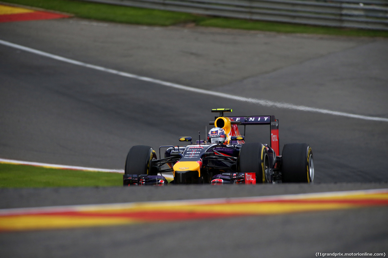 GP BELGIO, 22.08.2014- Prove Libere 2, Daniel Ricciardo (AUS) Red Bull Racing RB10