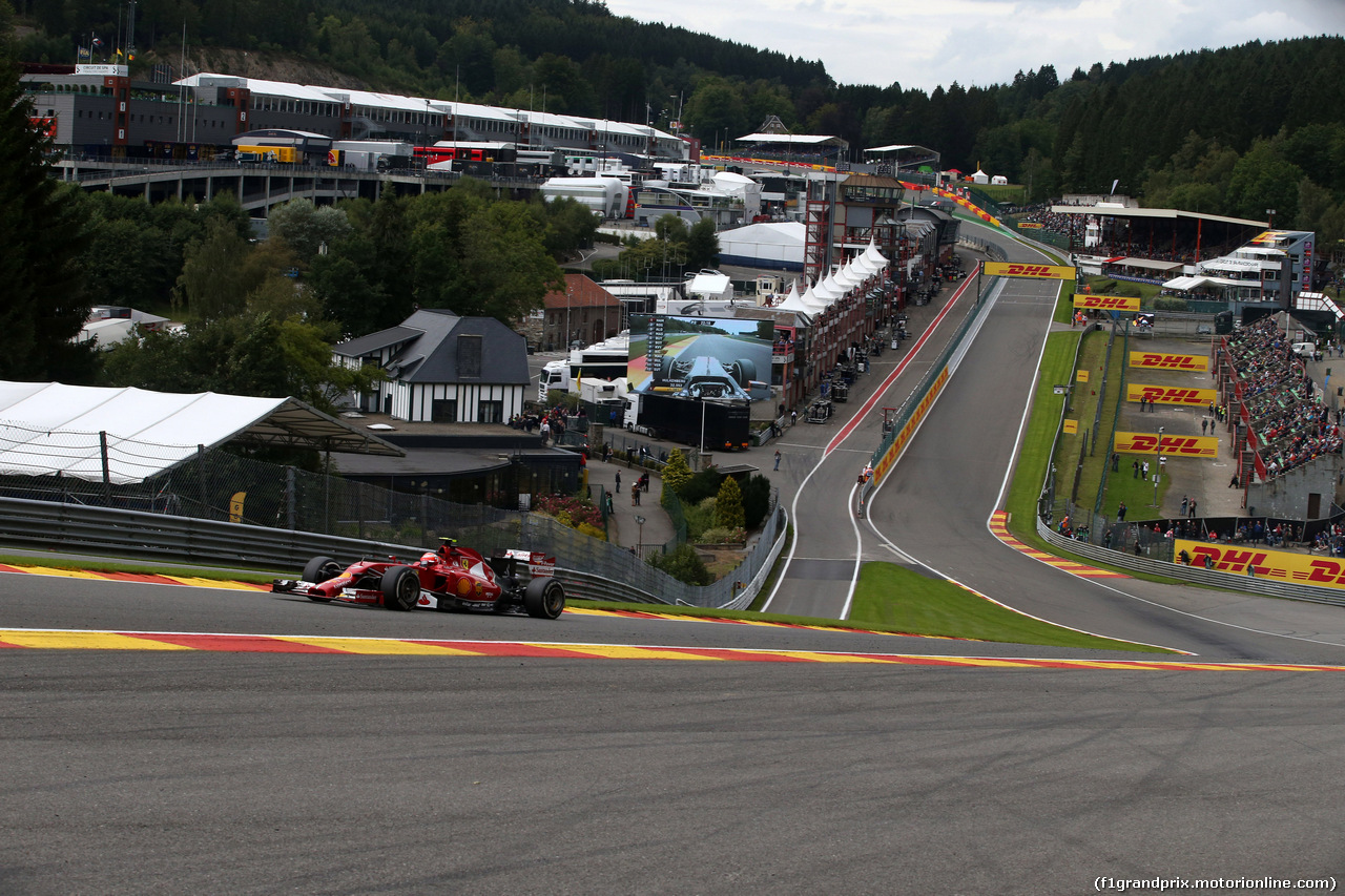 GP BELGIO, 22.08.2014- Prove Libere 2, Kimi Raikkonen (FIN) Ferrari F14-T