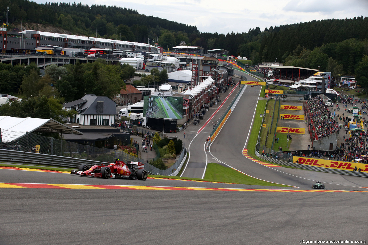 GP BELGIO, 22.08.2014- Prove Libere 2, Kimi Raikkonen (FIN) Ferrari F14-T