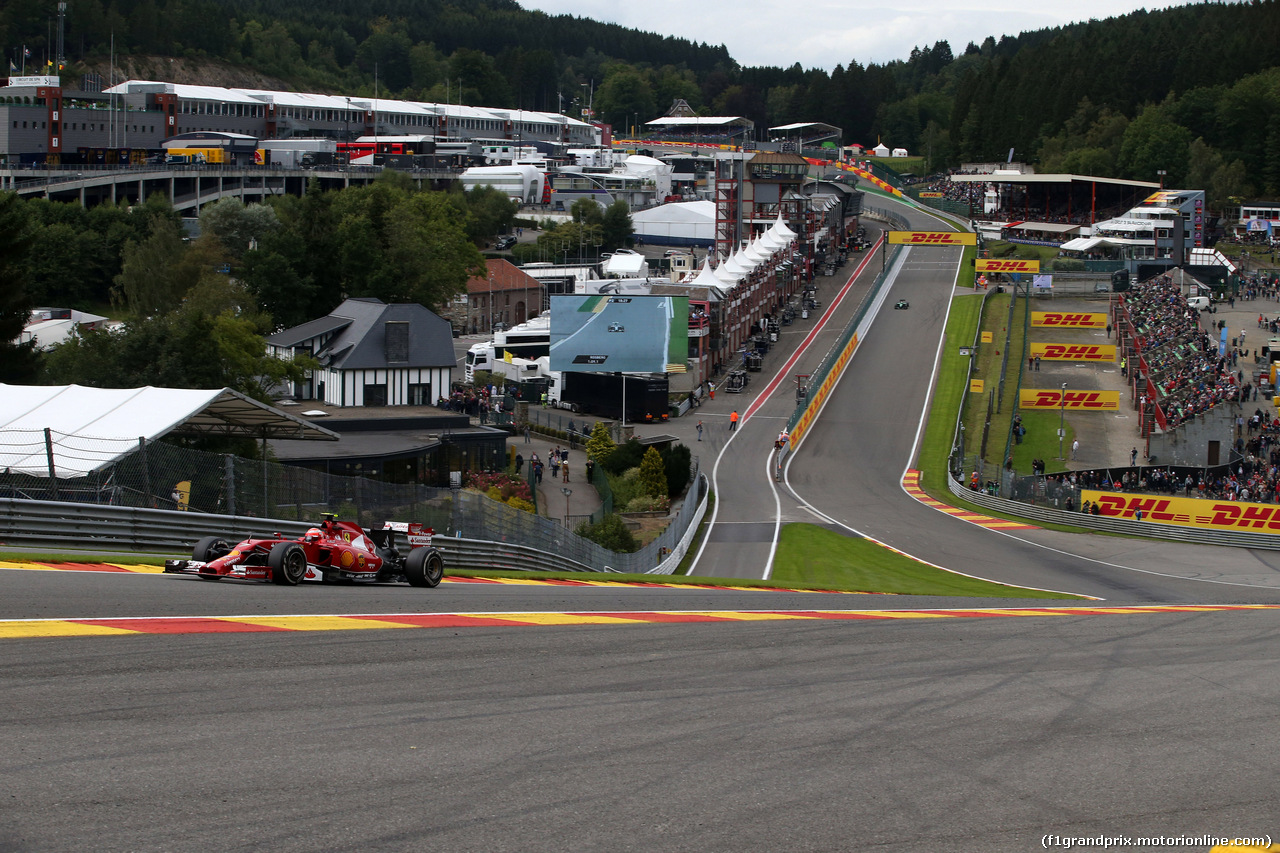 GP BELGIO, 22.08.2014- Prove Libere 2, Kimi Raikkonen (FIN) Ferrari F14-T