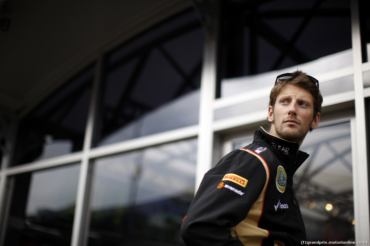 GP BELGIO, 22.08.2014- Romain Grosjean (FRA) Lotus F1 Team E22