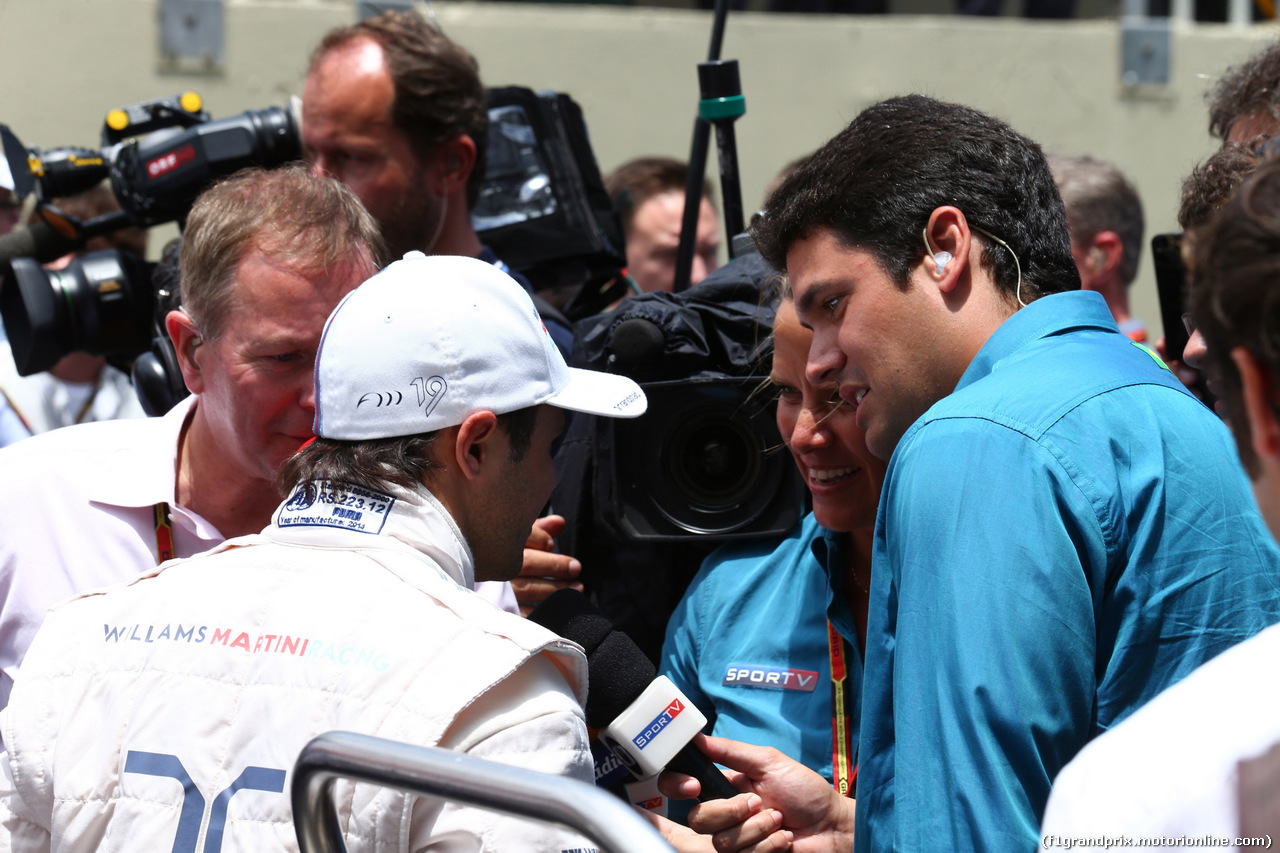 GP BRASILE, 09.11.2014 - Gara, Felipe Massa (BRA) Williams F1 Team FW36