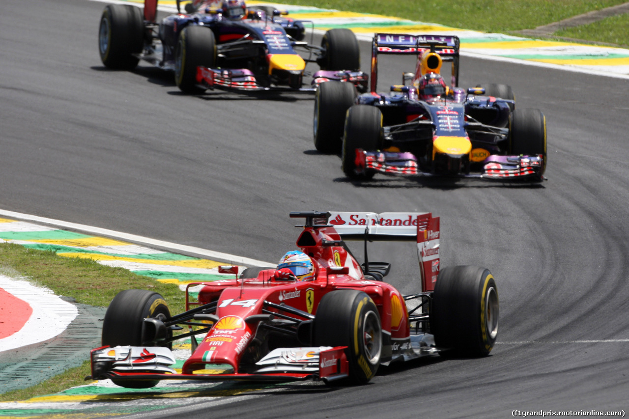 GP BRASILE, 09.11.2014 - Gara, Fernando Alonso (ESP) Ferrari F14-T