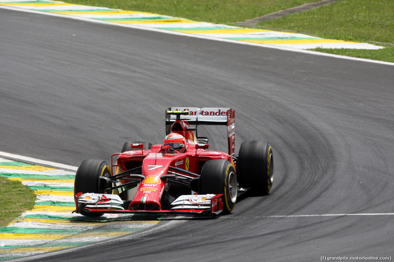 GP BRASILE, 09.11.2014 - Gara, Kimi Raikkonen (FIN) Ferrari F14-T