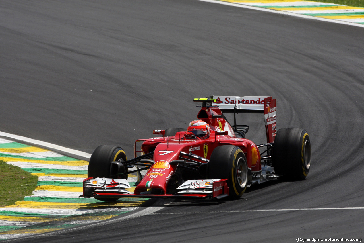 GP BRASILE, 09.11.2014 - Gara, Kimi Raikkonen (FIN) Ferrari F14-T