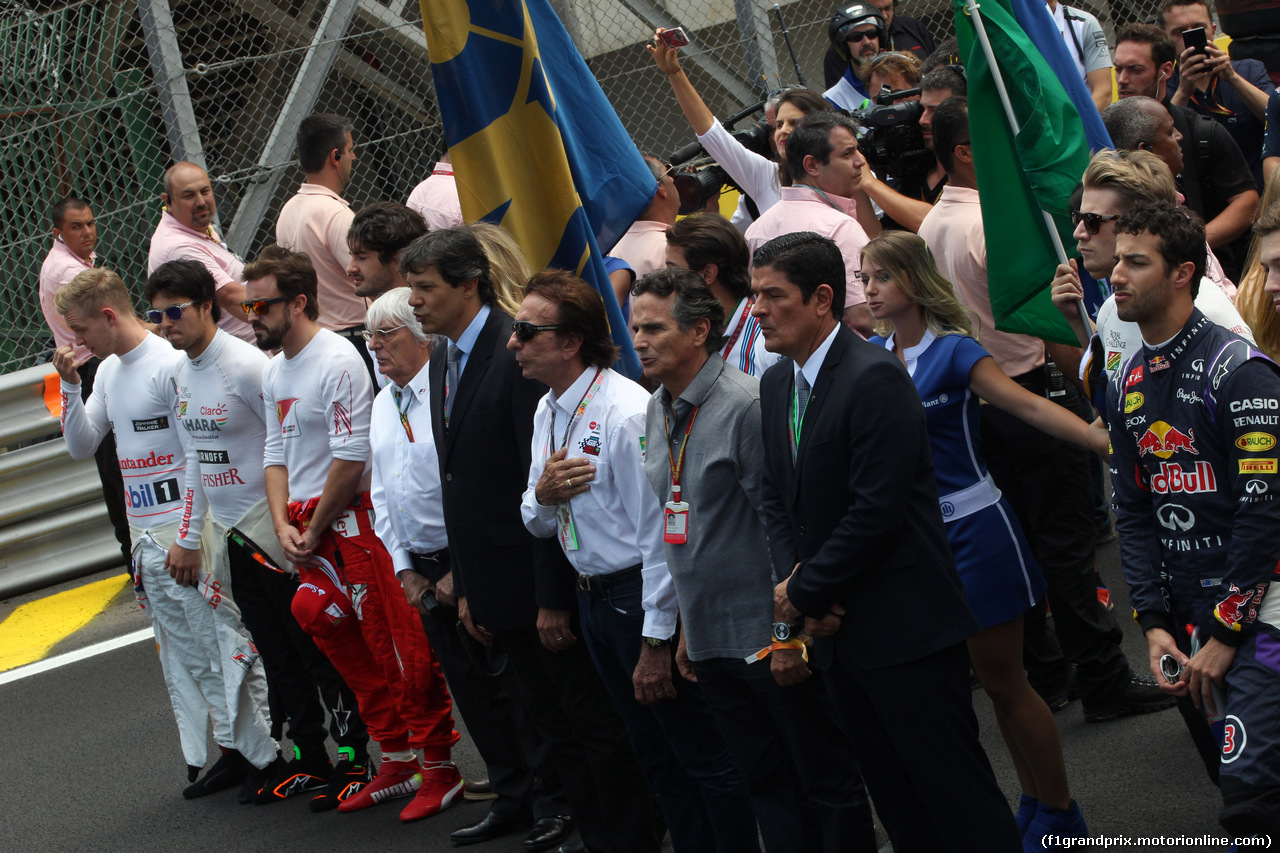 GP BRASILE, 09.11.2014 - Gara, Emerson Fittipaldi (BRA), Ex F1 Champion e Nelson Piquet