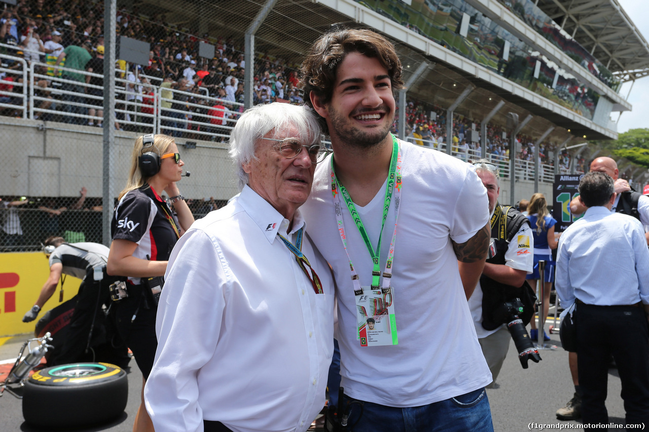GP BRASILE, 09.11.2014 - Gara, Bernie Ecclestone (GBR), President e CEO of FOM e Alexandre Pato (BRA), Football player