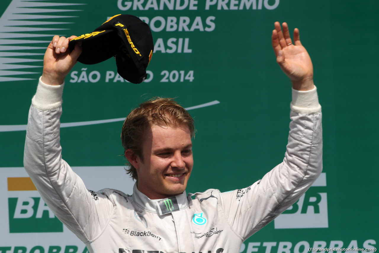 GP BRASILE, 09.11.2014 - Gara, Nico Rosberg (GER) Mercedes AMG F1 W05 vincitore