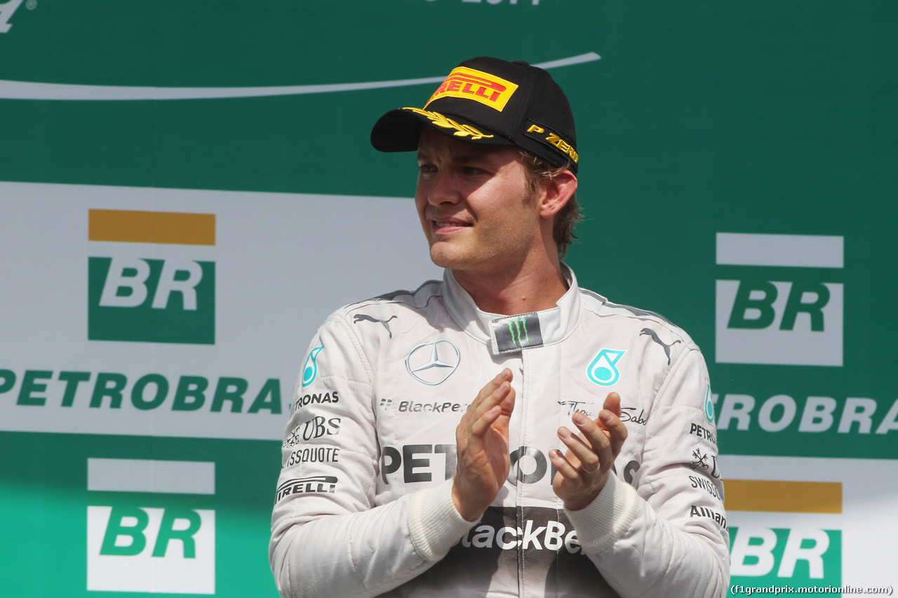GP BRASILE, 09.11.2014 - Gara, Nico Rosberg (GER) Mercedes AMG F1 W05 vincitore