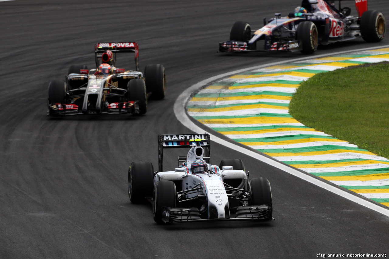 GP BRASILE, 09.11.2014 - Gara, Valtteri Bottas (FIN) Williams F1 Team FW36