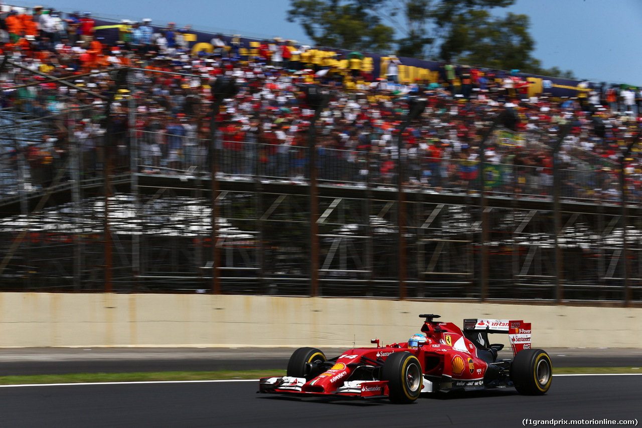 GP BRASILE, 09.11.2014 - Gara, Fernando Alonso (ESP) Ferrari F14-T
