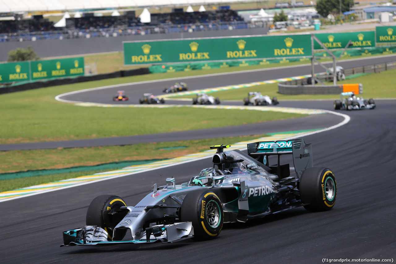 GP BRASILE, 09.11.2014 - Gara, Nico Rosberg (GER) Mercedes AMG F1 W05