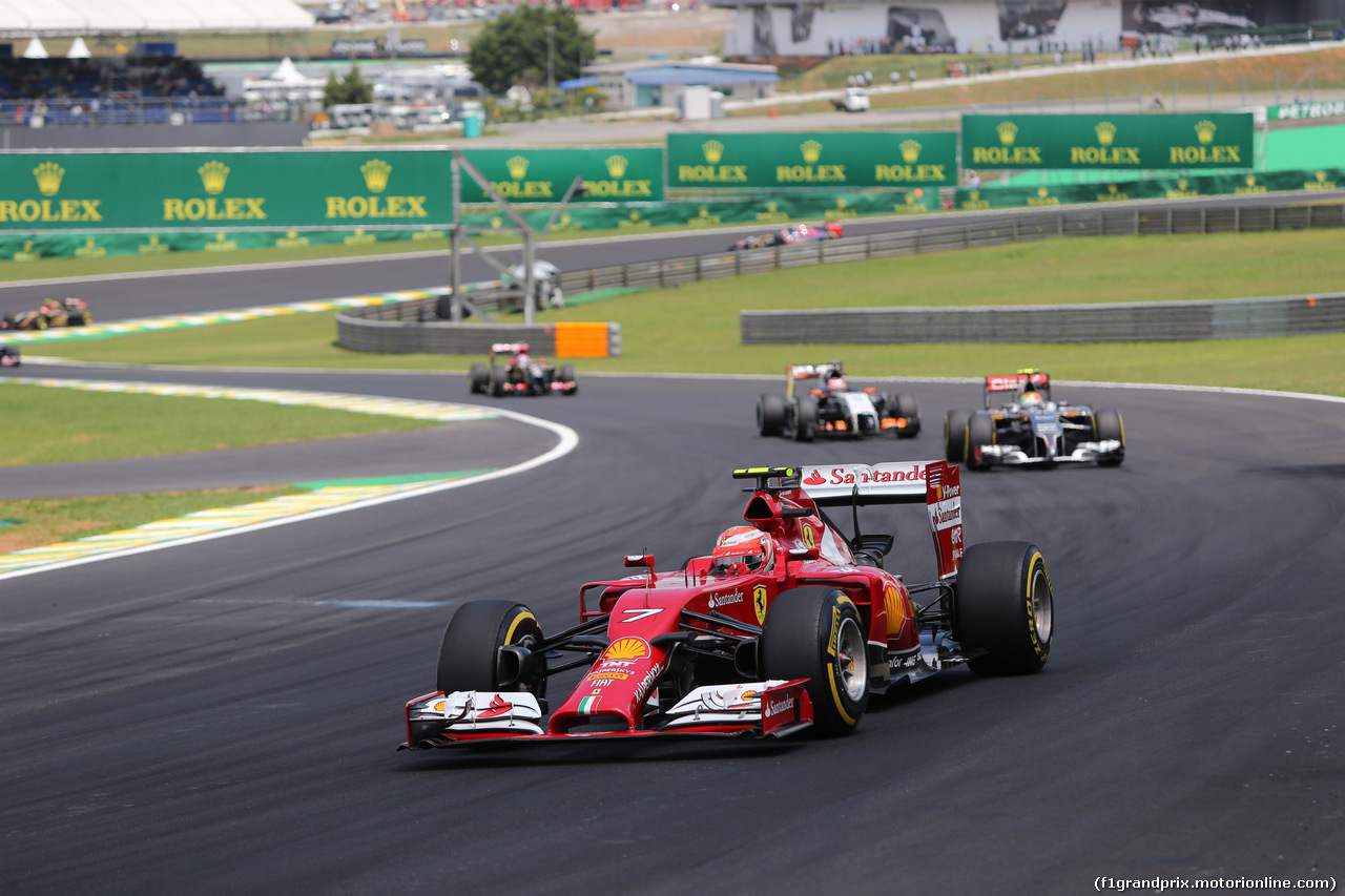 GP BRASILE, 09.11.2014 - Gara, Kimi Raikkonen (FIN) Ferrari F14-T