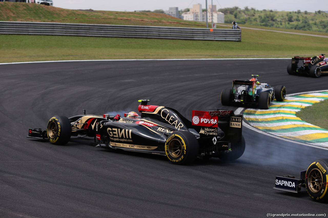 GP BRASILE, 09.11.2014 - Gara, Pastor Maldonado (VEN) Lotus F1 Team E22