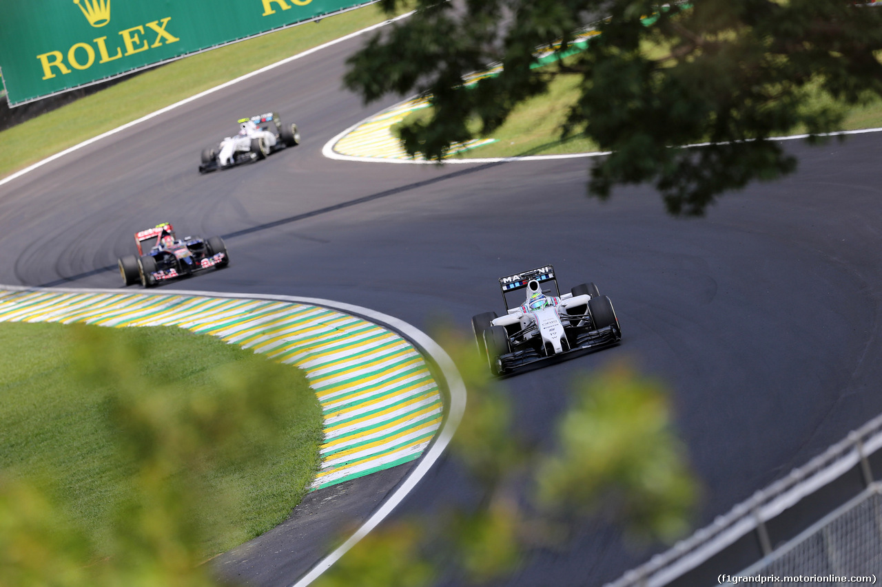 GP BRASILE, 09.11.2014 - Gara, Felipe Massa (BRA) Williams F1 Team FW36