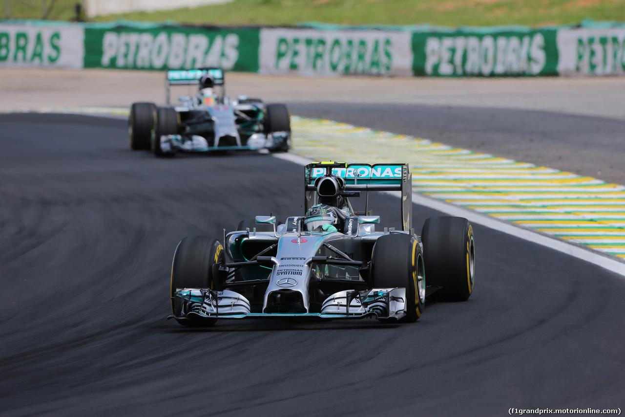 GP BRASILE, 09.11.2014 - Gara, Nico Rosberg (GER) Mercedes AMG F1 W05