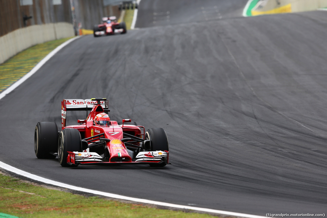 GP BRASILE, 09.11.2014 - Gara, Kimi Raikkonen (FIN) Ferrari F14-T