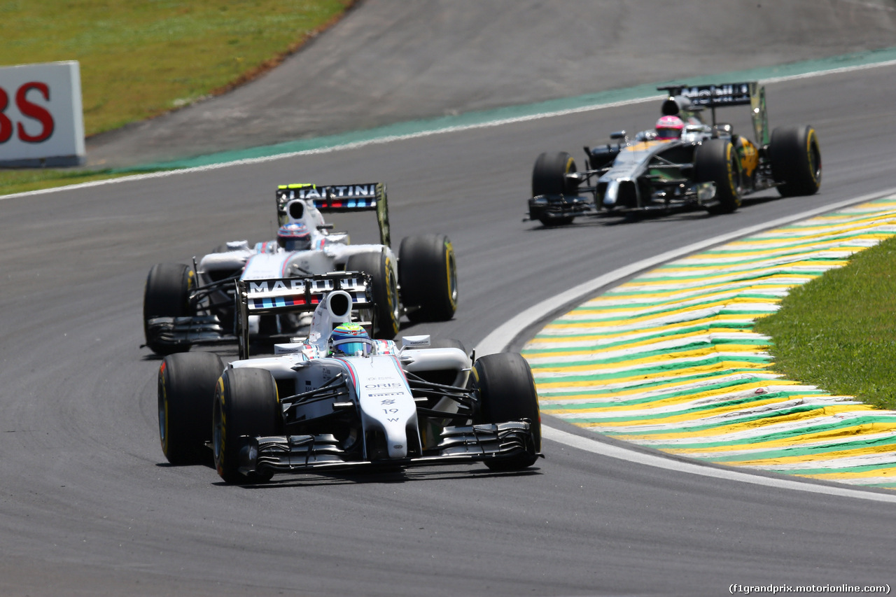 GP BRASILE, 09.11.2014 - Gara, Felipe Massa (BRA) Williams F1 Team FW36