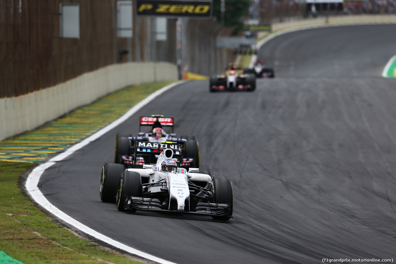 GP BRASILE, 09.11.2014 - Gara, Valtteri Bottas (FIN) Williams F1 Team FW36