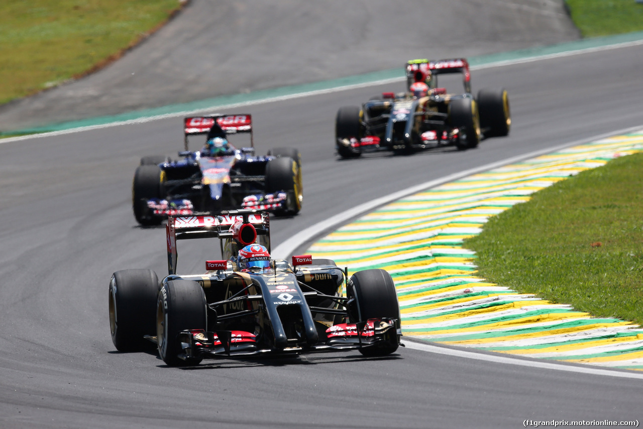 GP BRASILE, 09.11.2014 - Gara, Romain Grosjean (FRA) Lotus F1 Team E22