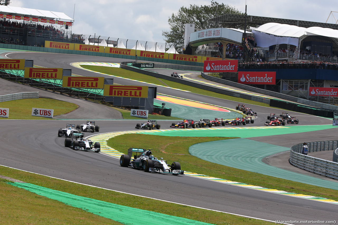 GP BRASILE, 09.11.2014 - Gara, Start of the race