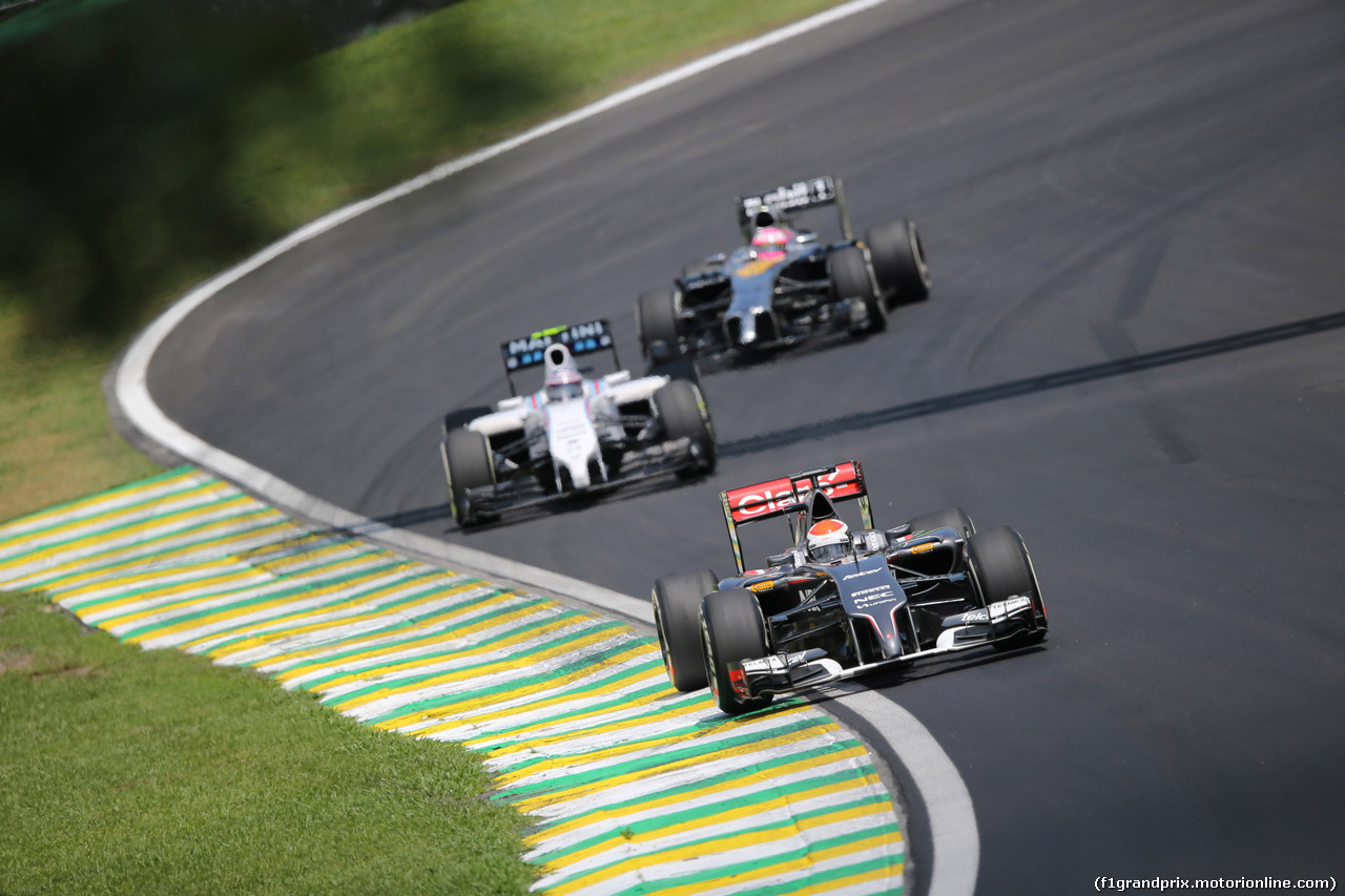 GP BRASILE, 09.11.2014 - Gara, Adrian Sutil (GER) Sauber F1 Team C33