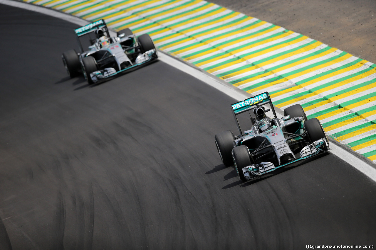 GP BRASILE, 09.11.2014 - Gara, Nico Rosberg (GER) Mercedes AMG F1 W05