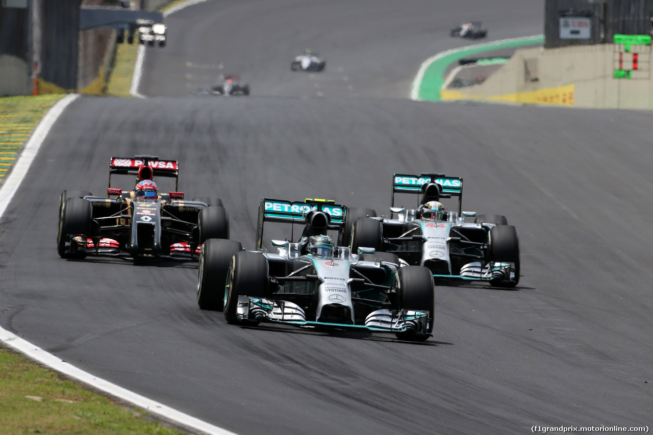 GP BRASILE, 09.11.2014 - Gara, Nico Rosberg (GER) Mercedes AMG F1 W05