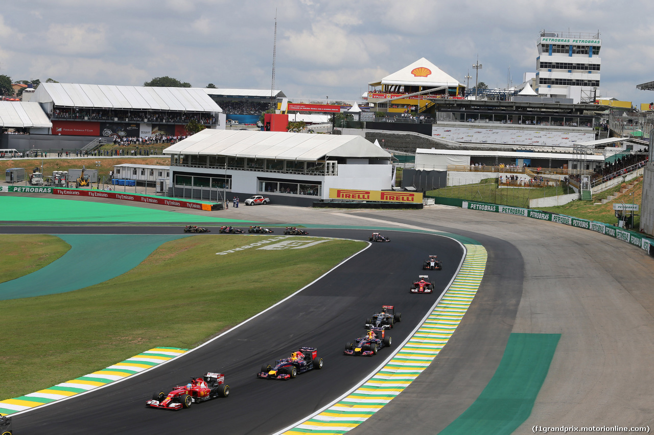 GP BRASILE, 09.11.2014 - Gara, Fernando Alonso (ESP) Ferrari F14-T